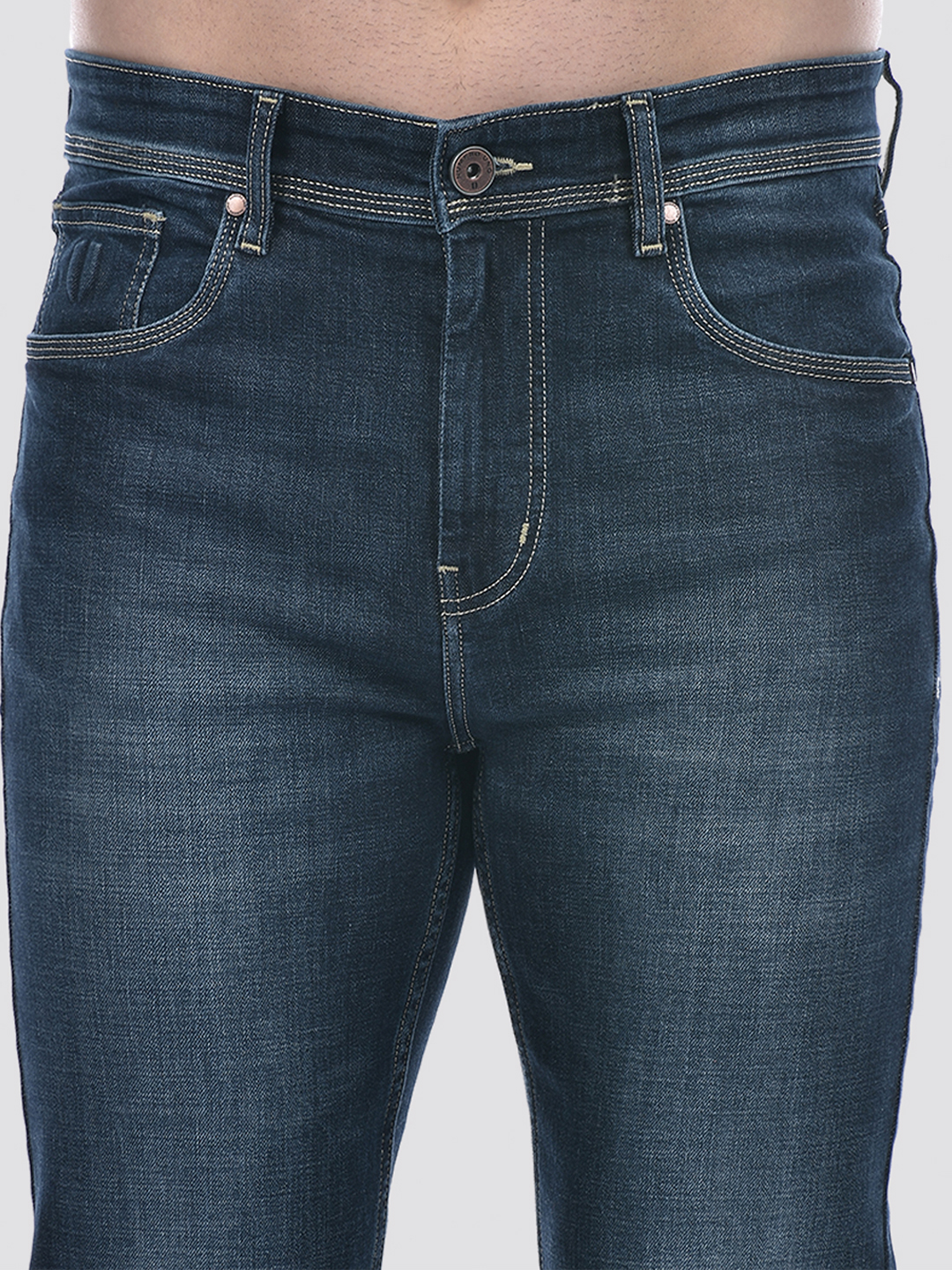 Numero Uno Men Dark Blue Slim Fit Mid Rise Sustainable Jeans